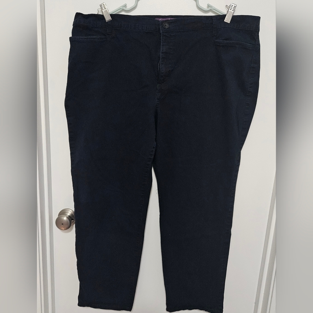 Gloria Vanderbilt Amanda Trousers‎ Blue Plus Size 20W Short